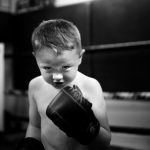 Portrait of a boy with boxing glove at-Donore-Boxing-Club