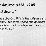 quotation from Walter Benjamin
