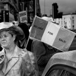 Woman at the anti-government demonstration, Dublin